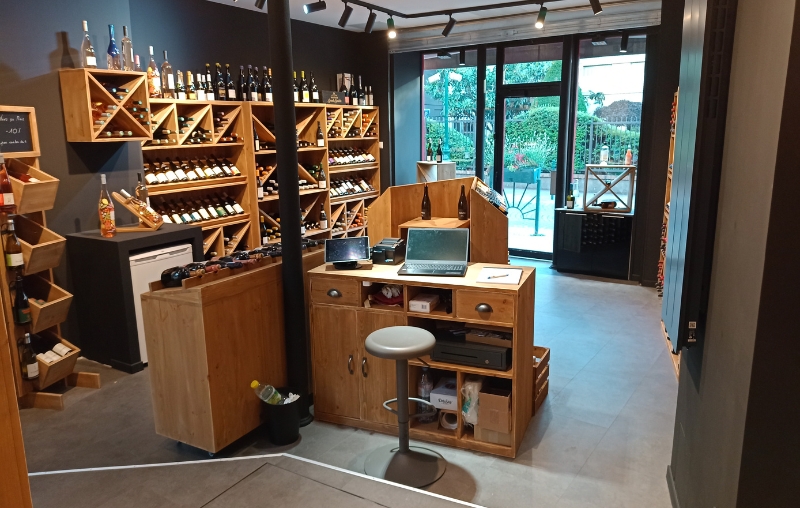 professional counters in wine shop